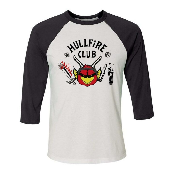 hullers club 3/4 sleeve baseball t-shirt