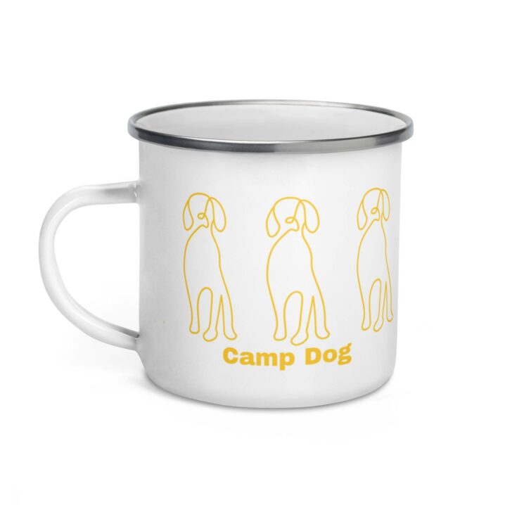 labrador enamel mug