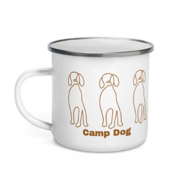 Chocolate Lab enamel mug