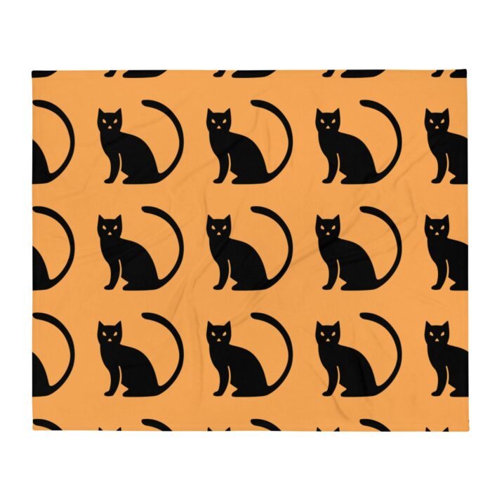 Black Cat Throw Blanket