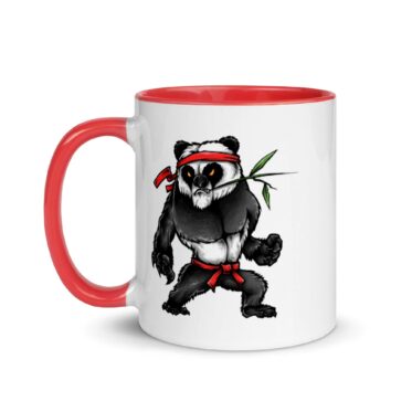 panda mug-red