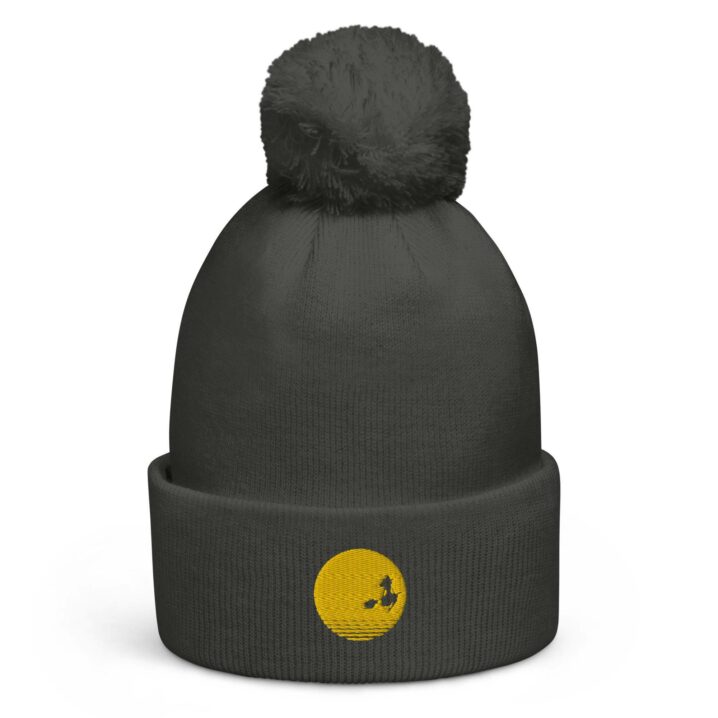 pom pom beanie graphite grey front 633c5185c1178