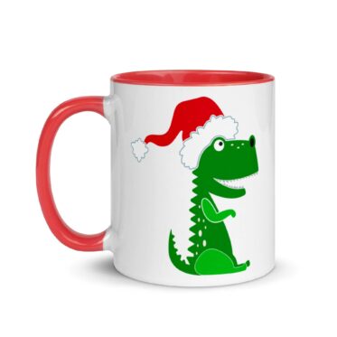 Santasaurus Rex mug