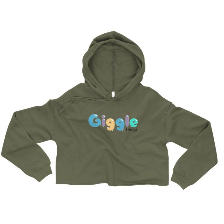 giggle things cropped hoodie