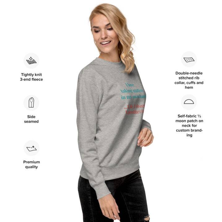 unisex premium sweatshirt carbon grey right front 63da70fc6569d