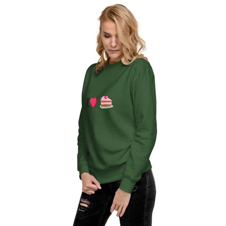 unisex premium sweatshirt forest green left front 63da6ff727b87