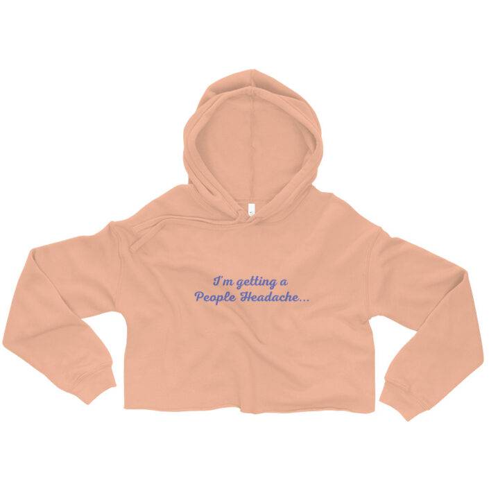 People Headache Cropped Hoodie